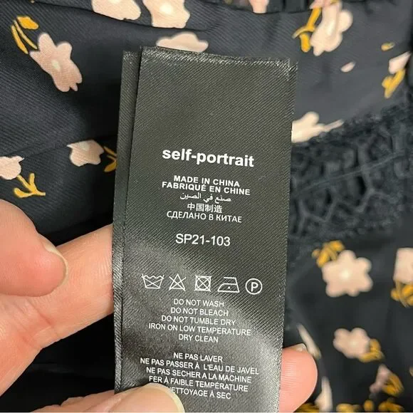 Self-Portrait Twist Front Ditsy Dress 6 - Picture 7 of 8